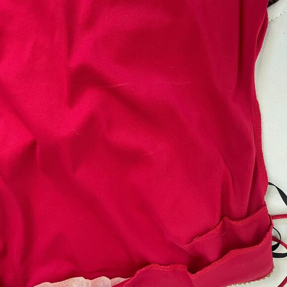 Vintage 90s Y2K Formal Dress Size Small Red Glitter Rhinestone Strappy Prom Long - Picture 12 of 16